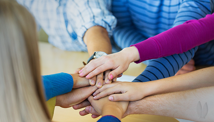 Group of hands together