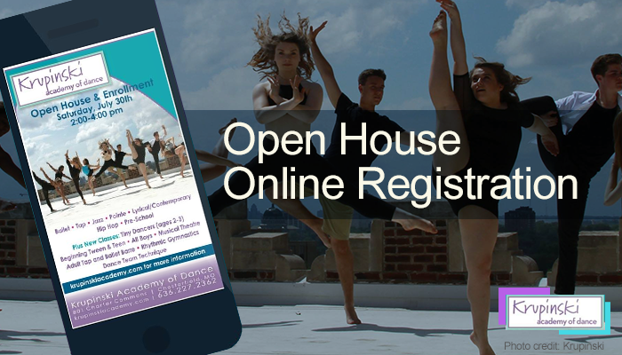 Krupinski Academy of Dance Open House Online Registration