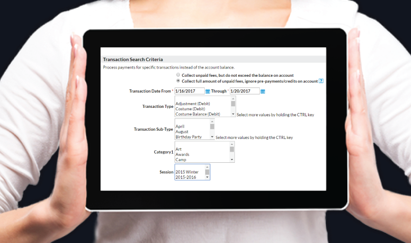 Transaction Search criteria