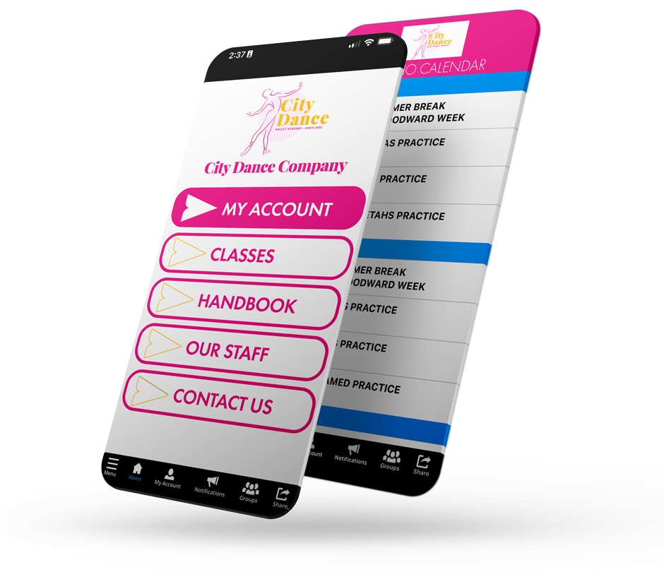 Jackrabbit Plus mobile app on phone with pink buttons