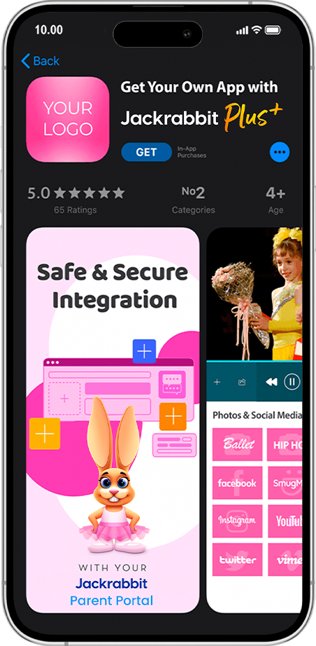 Jackrabbit Plus mobile app for dance