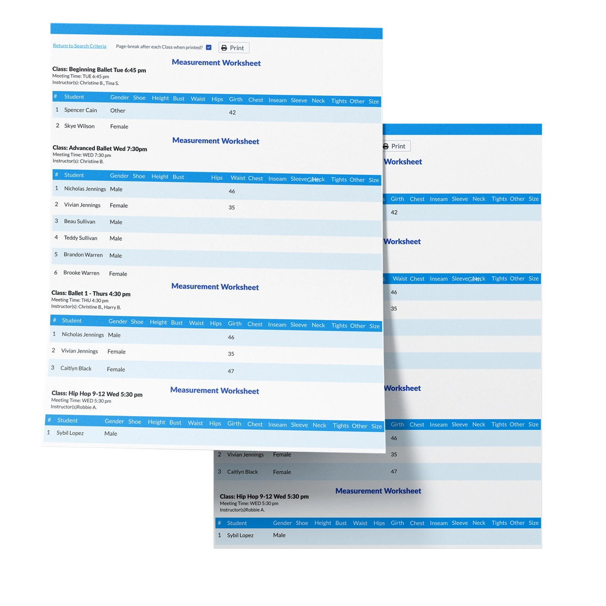 measurement worksheets