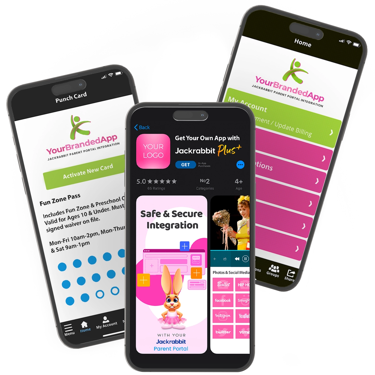 jackrabbit plus dance app mobile screens