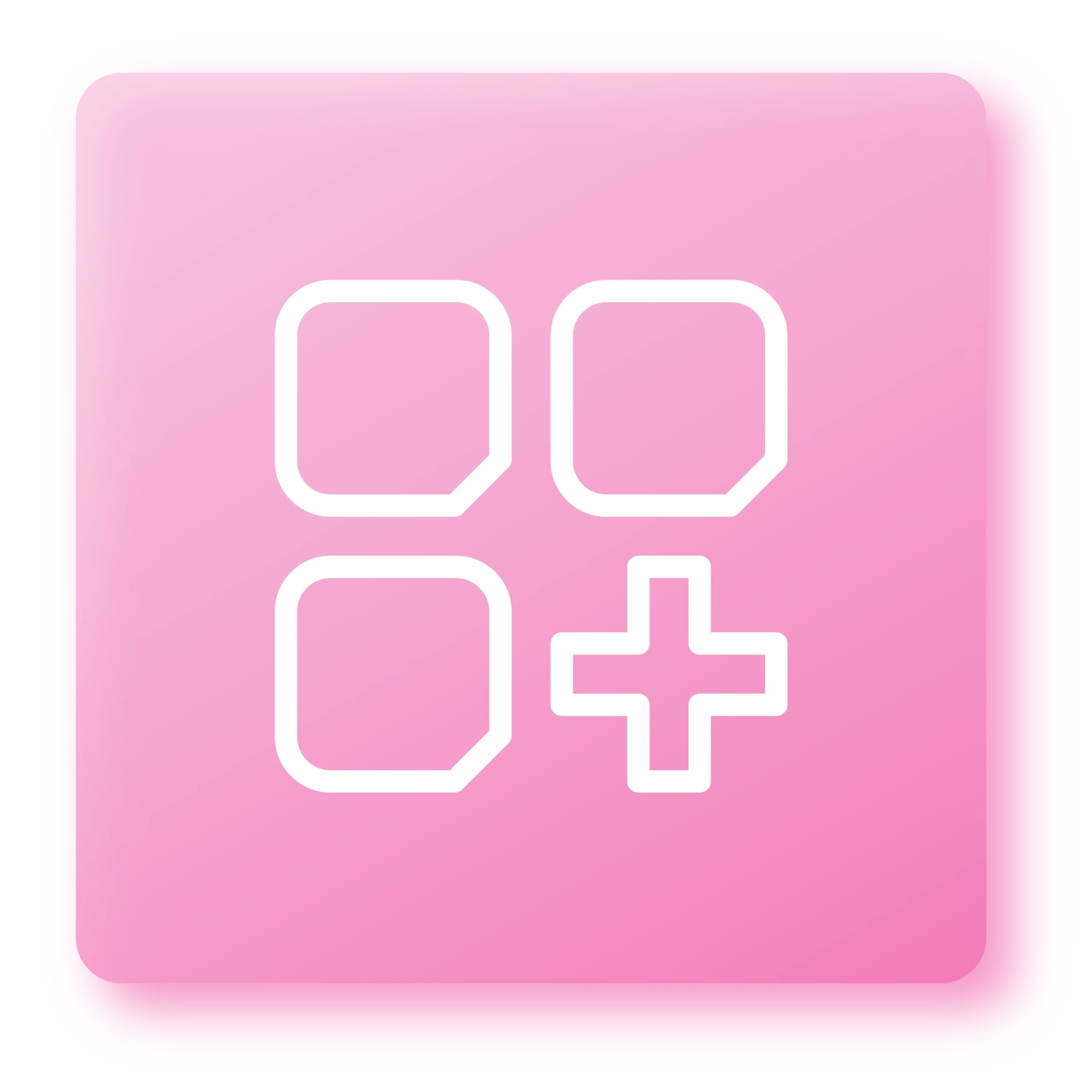 pink features icon