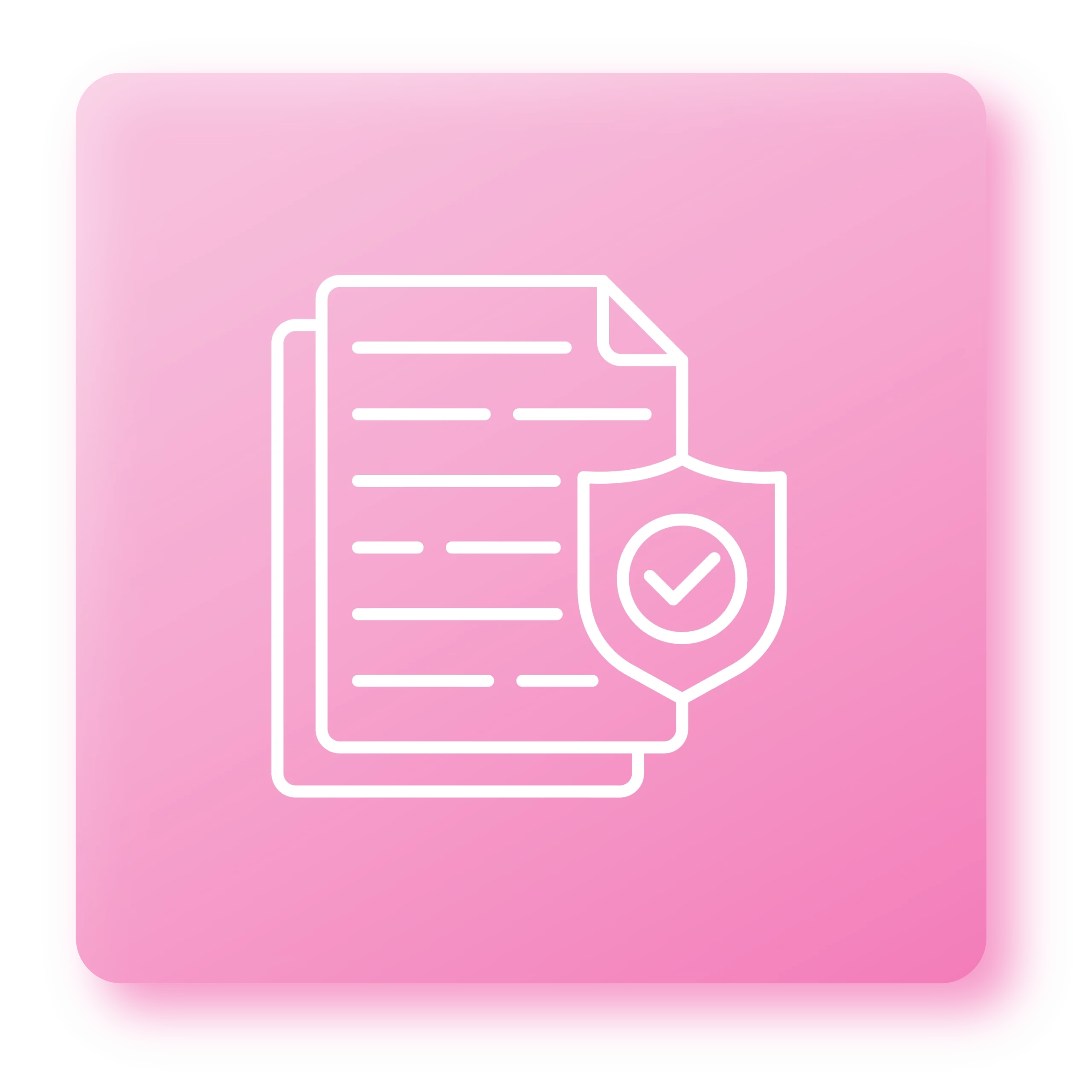 pink file and badge icon