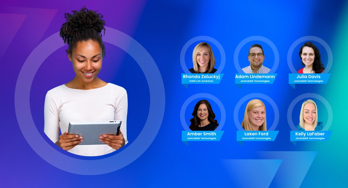 woman computer speakers