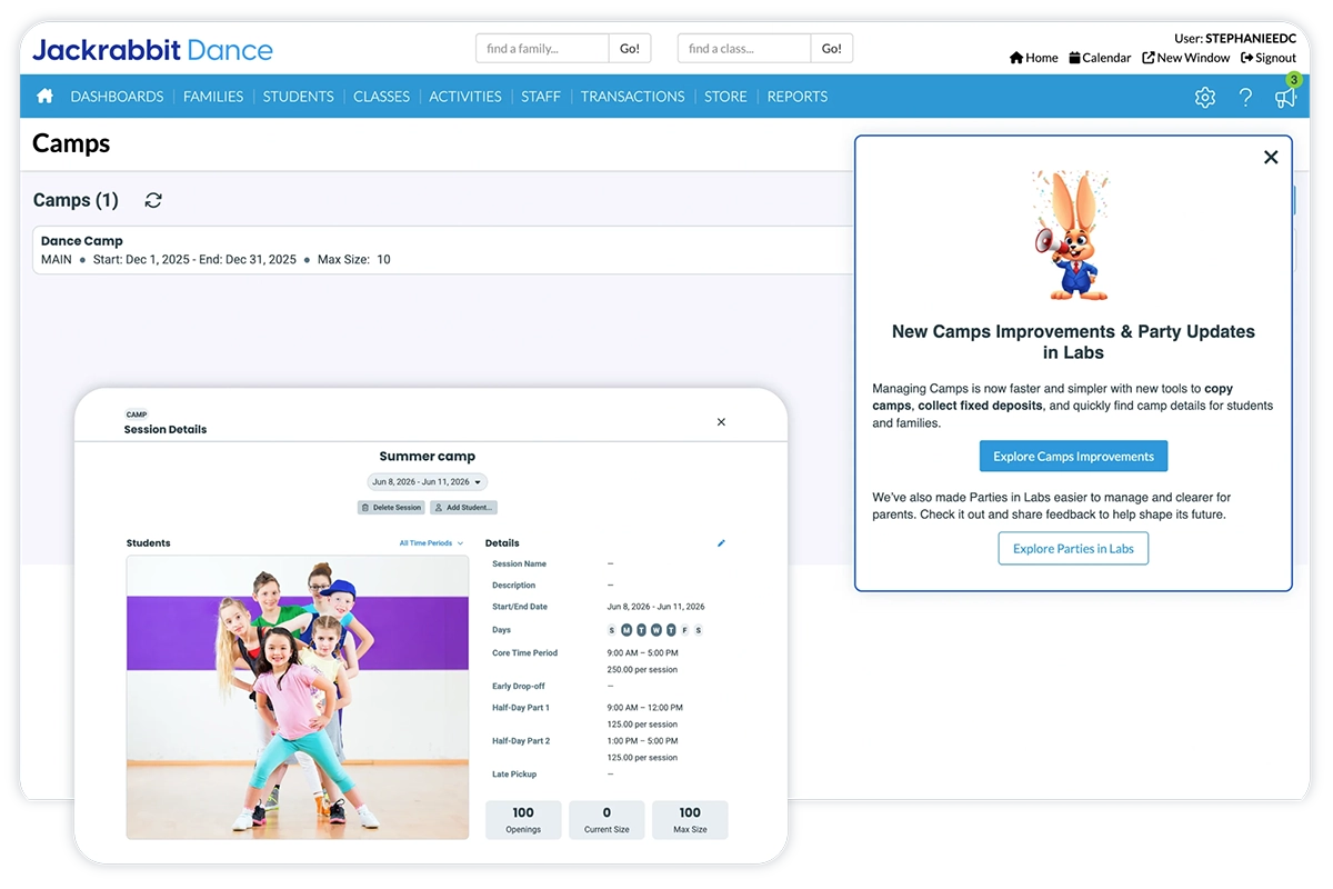 camps jackrabbit dance